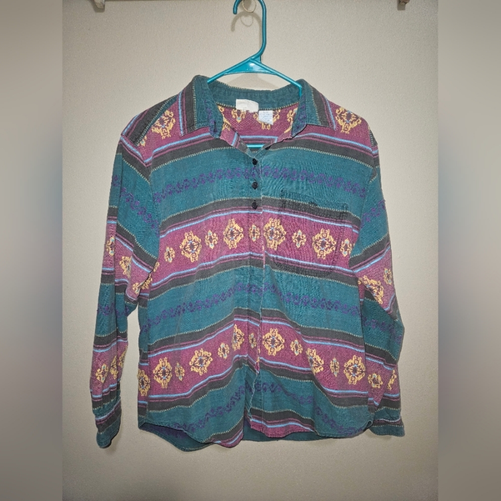 Retro longsleeve polo shirt